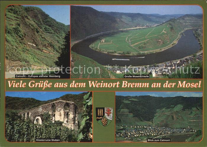 Bremm Mosel Klosterruine Stuben Calmont Moselschleife