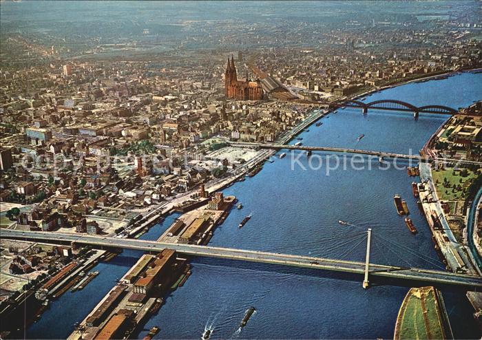 Koeln Rhein Fliegeraufnahme