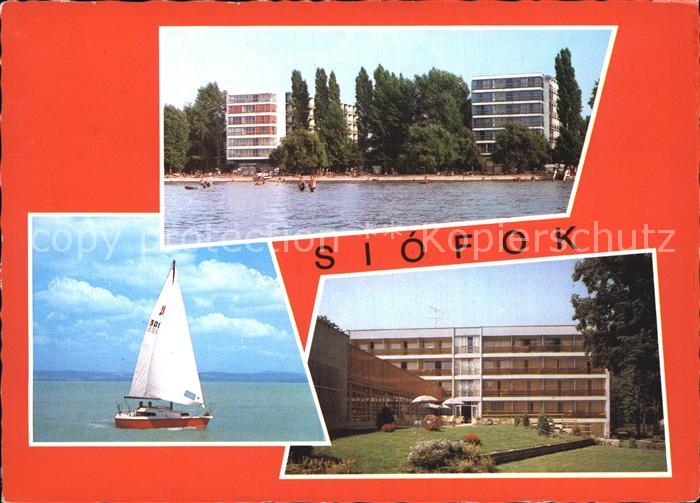 Siofok Segelboot Hotel am Ufer