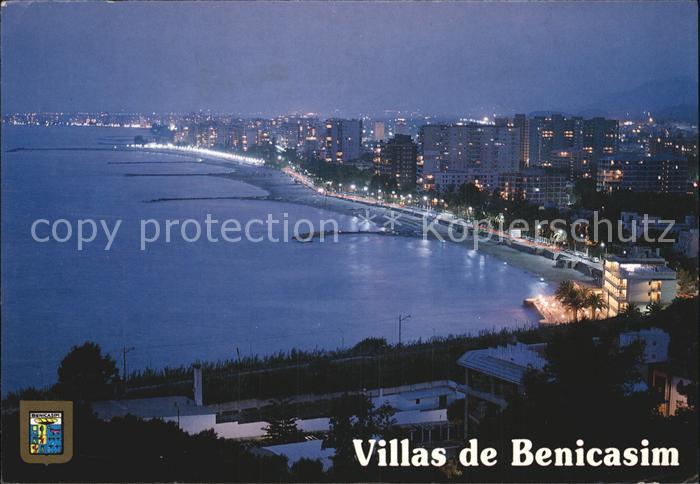 Benicasim Strandansicht bei Nacht