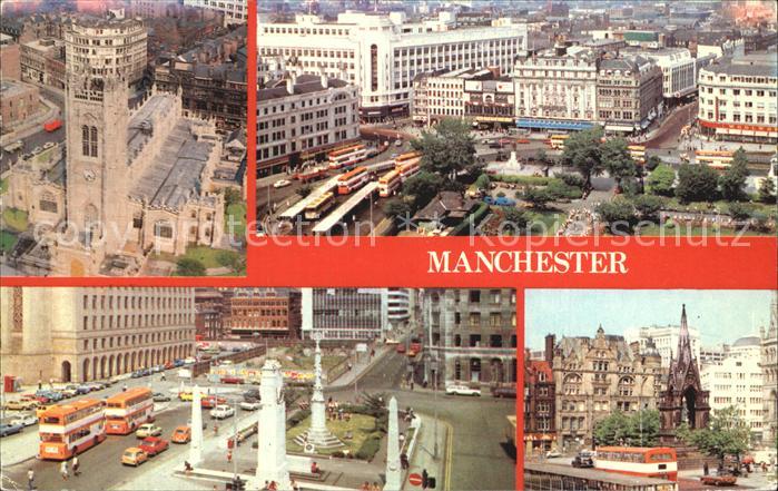 Manchester The Cathedral St Peters Square Picadilly Albert Square