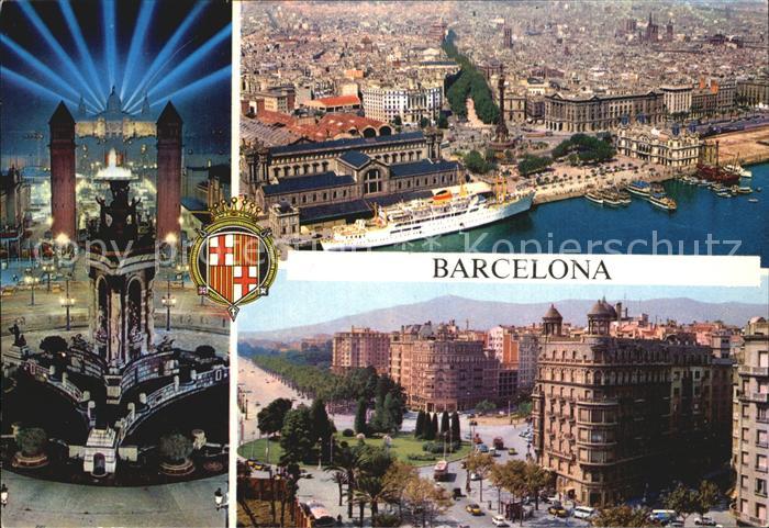 Barcelona Cataluna Plaza de Espana Vista General Diagonal Pl Calvo Sotelo