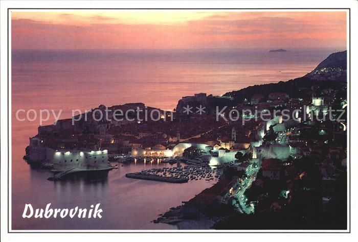Dubrovnik Ragusa bei Nacht