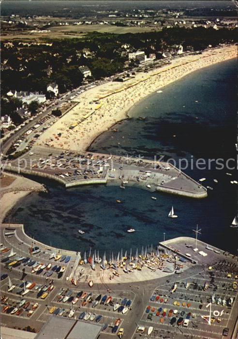 Carnac Morbihan Le centre nautique et la plage Vue aerienne