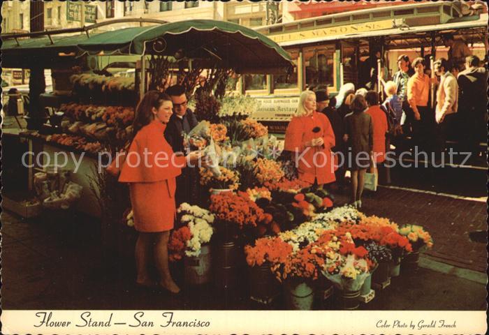 San Francisco California Flower Stand