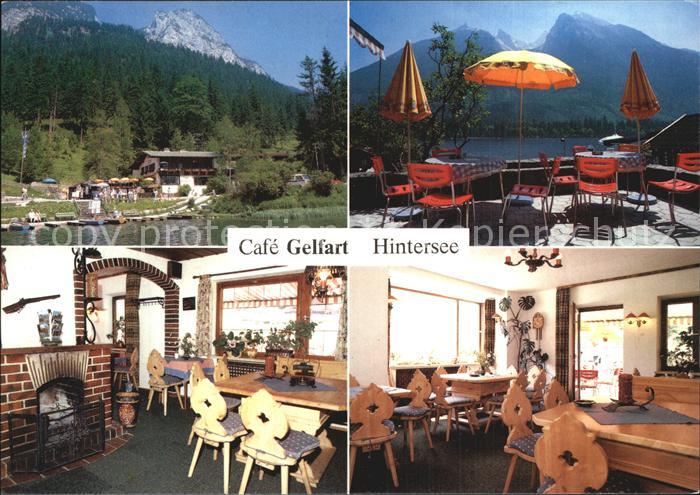 Hintersee Berchtesgaden Cafe Gelfart Terrasse Gastraeume