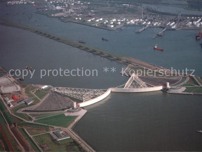 Niederlande De Maeslantkering Stormvloedkering in de Nieuwe Waterweg Fliegeraufn