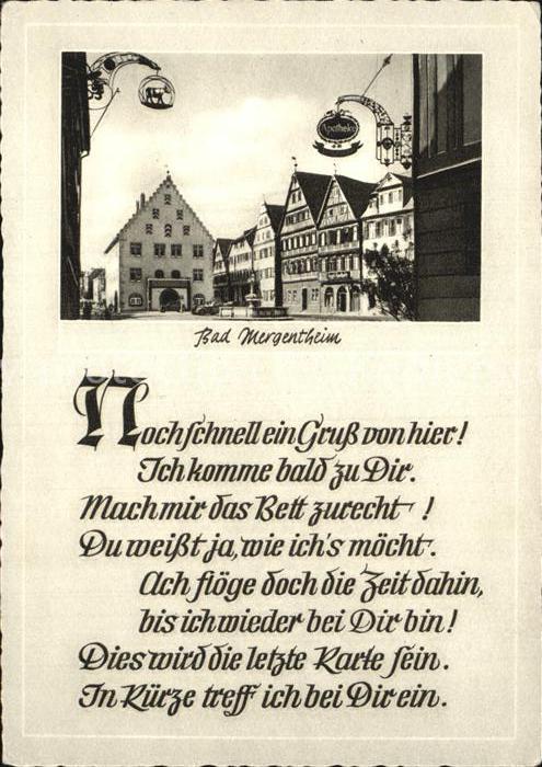 Bad Mergentheim Wirtshausschilder Teilansicht