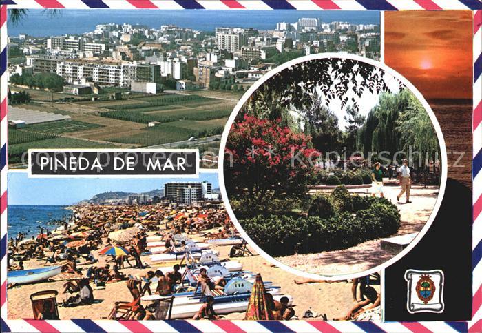 Pineda de Mar Teilansicht Strand Park