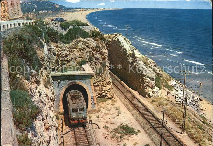 Castelldefels Panorama Eisenbahn Tunnel