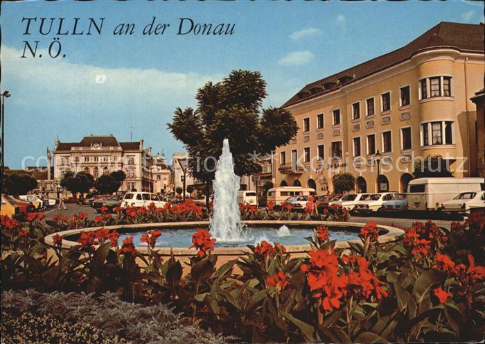Tulln Donau Teilansicht Brunnen