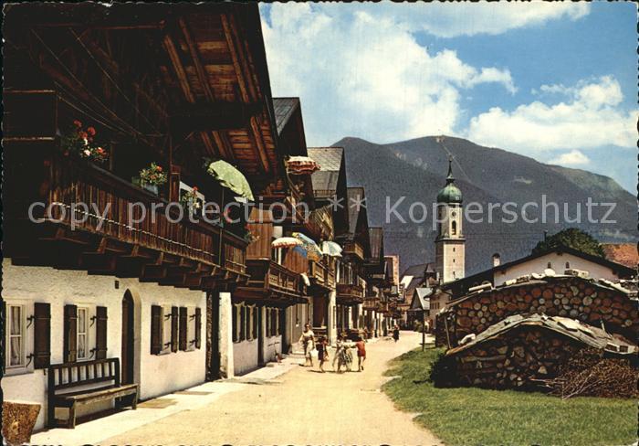 GARMISCH-PARTENKIRCHEN Bayern Alte Dorfstrasse Kirche