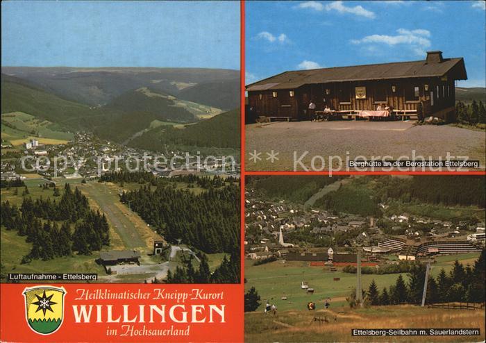 Willingen Sauerland Fliegeraufnahme Ettelsberg Berghuette Bergstation Ettelsberg