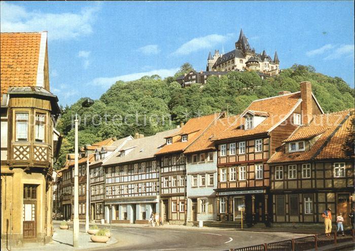 Wernigerode Harz Fachwerkhaeuser mit Schloss Feudalmuseum