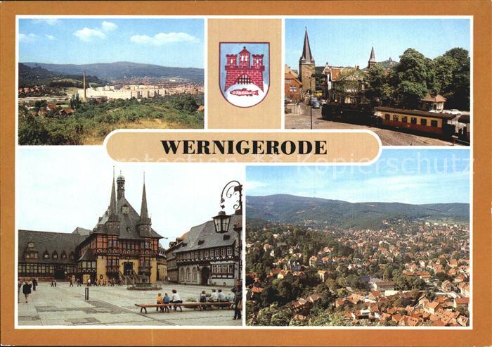 Wernigerode Harz Fliegeraufnahme Rathaus Harzquerbahn Burgbreite