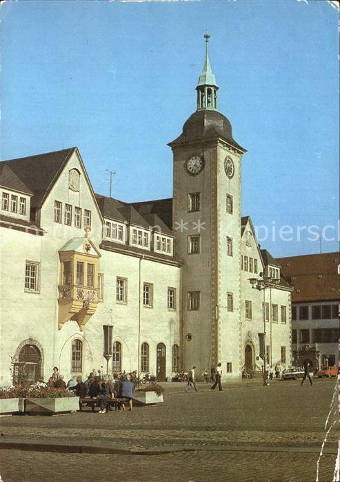 Freiberg Sachsen Obermarkt mit Rathaus