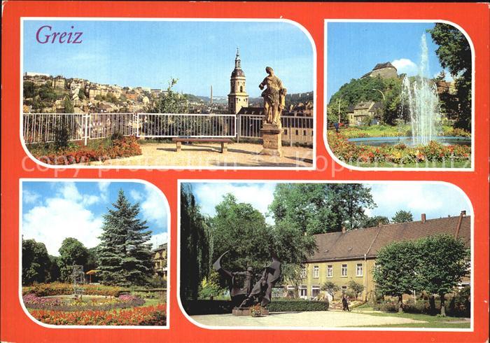 Greiz Thueringen Goethepark Leninpark Schloss Schanzengarten