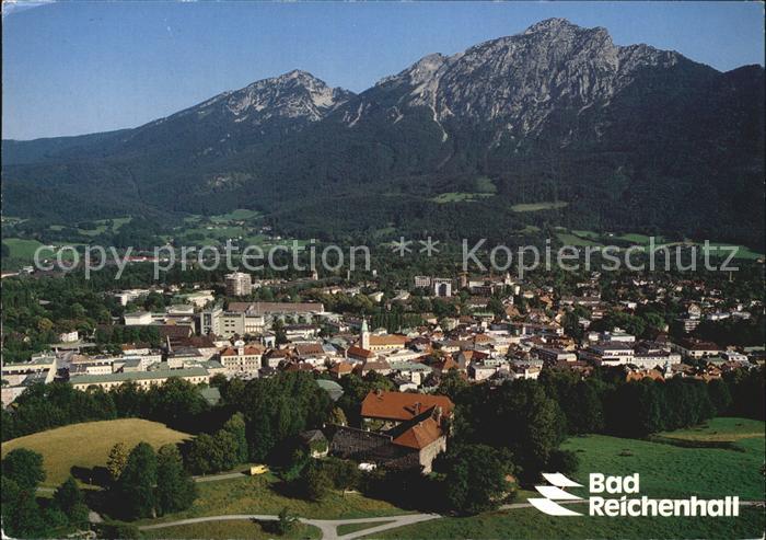 Bad Reichenhall Fliegeraufnahme mit Schloss Gruttenstein Zwiesel und Hochstaufen