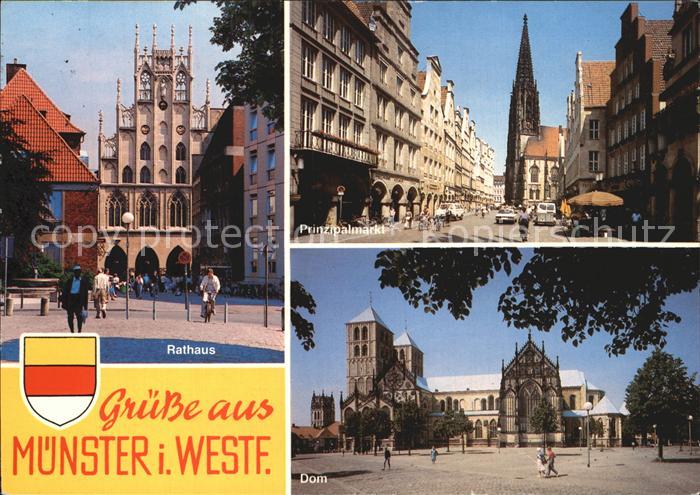 Muenster Westfalen Prinzipalmarkt Rathaus Dom