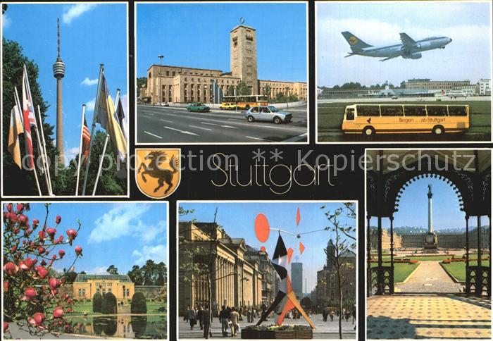 STUTTGART  CITY Flughafen Fersehturm Bahnhof Wilhelma Schlossplatz