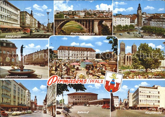 Pirmasens Hindenburgbruecke Schlossstrasse Johannisbrunnen St. Pirmin