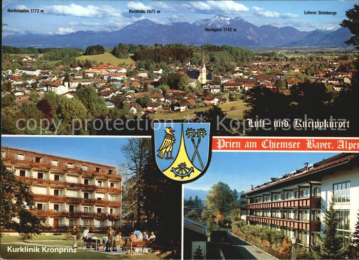 Prien Chiemsee Fliegeraufnahme Kurklinik Kronprinz