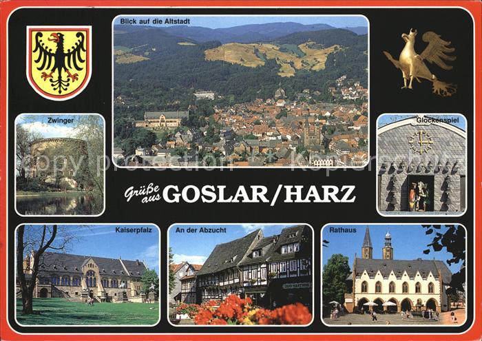 GOSLAR Harz Niedersachsen Fliegeraufnahme Zwinger Glockenspiel Kaiserpfalz Abzuc