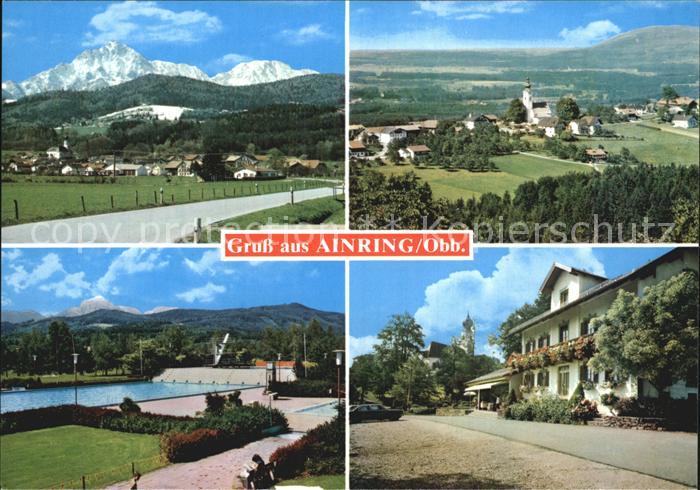 Ainring Fliegeraufnahme Freibad Ortspartie