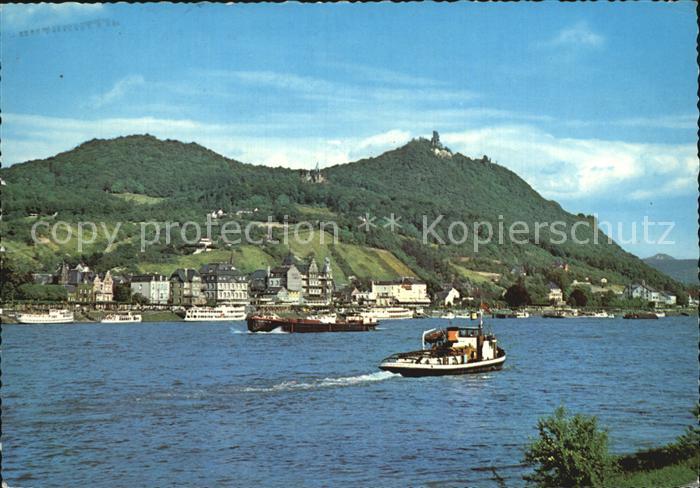 Koenigswinter Rheinpartie mit Ruine Drachenfels