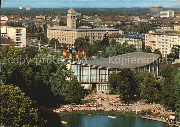 Karlsruhe Baden Stadtgartensee Schwarzwaldhalle
