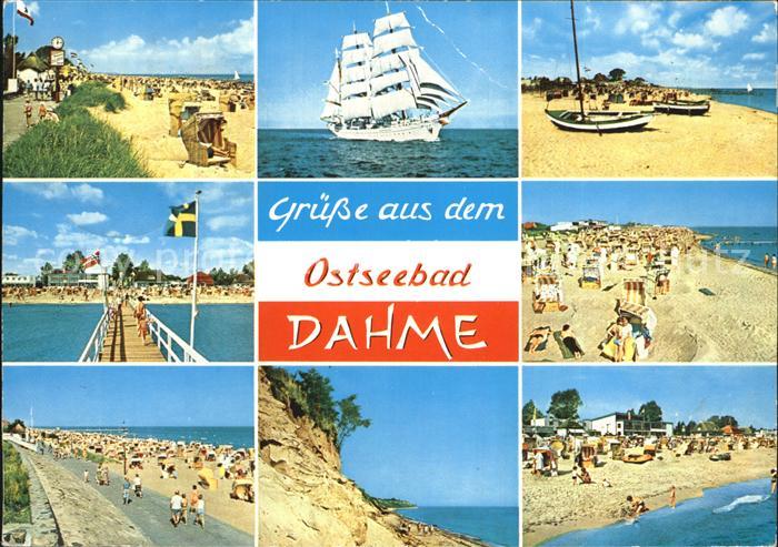 Dahme Ostseebad Strandpartien Seebruecke Segelschiff