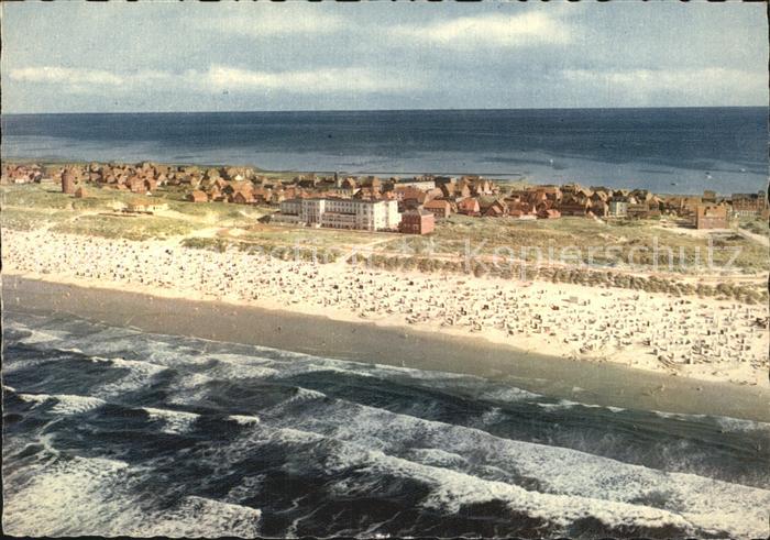 Juist Nordseebad Fliegeraufnahme mit Strand