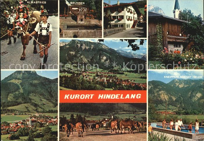 Hindelang Bad Almabtrieb Brunnen Tretanlage mit Iseler