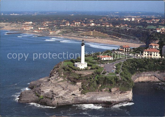 Anglet Fliegeraufnahme mit Leuchtturm und Strand