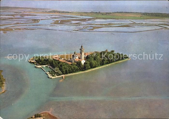 Grado Gorizia Fliegeraufnahme Laguno Isola di Barbana