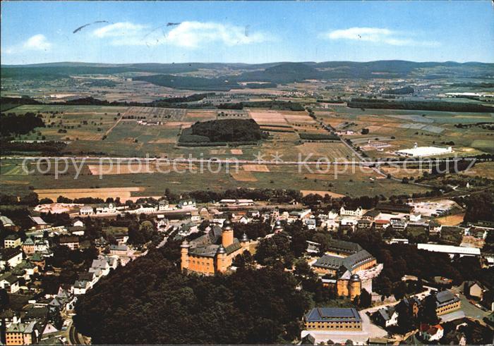 Montabaur Westerwald Fliegeraufnahme mit Schloss