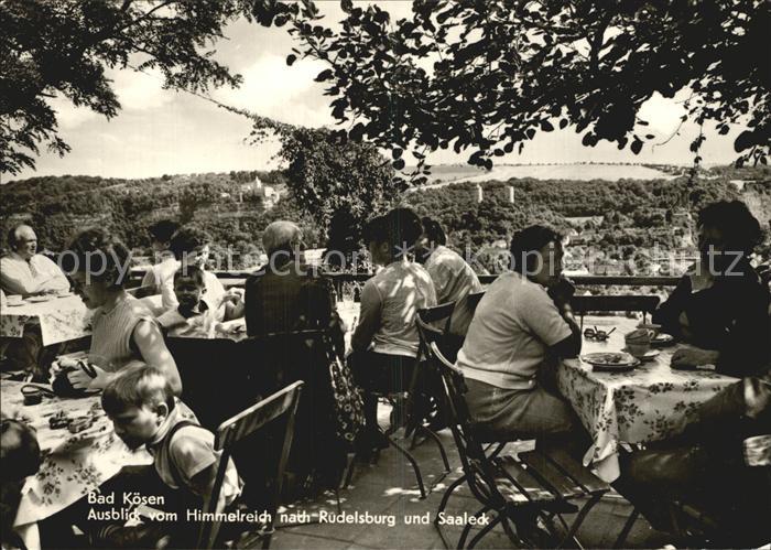 Bad Koesen Ausblick vom Himmelreich nach Ruedelsburg und Saaleck