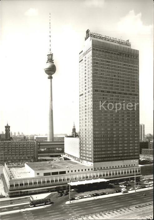 BERLIN CITY Fernsehturm und Interhotel Stadt Berlin