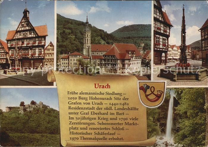 Urach Bad Wasserfall Brunnen