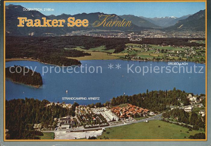 Drobollach Faaker See Fliegeraufnahme Strandcamping Arnetz Villach