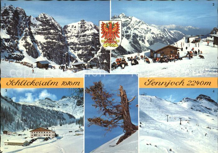 Schlickeralm Sennjoch Jausestation Burgstall Schiabfahrt vom Sennjoch