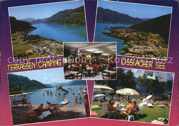 Ossiach Fliegeraufnahme Terrassen Camping