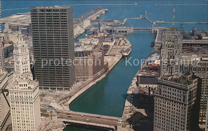 Chicago Illinois Marina-City Wrigley-Building
