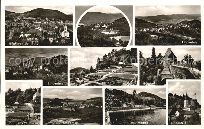 Lindenfels Odenwald Kurgarten Blick von der Burg