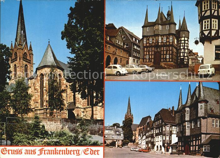 Frankenberg Eder Rathaus Kirche Obermarkt