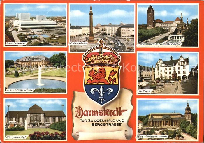 Darmstadt Stadttheater Luisenplatz Hochzeitsturm Russische Kapelle Prinz-Georg-P