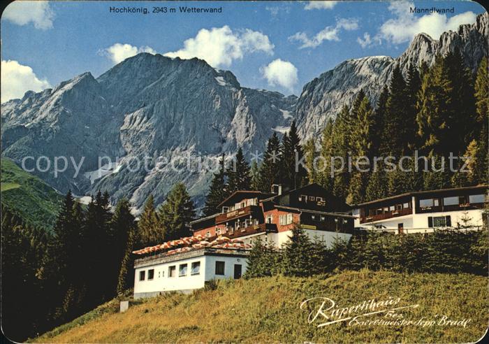 Muehlbach Hochkoenig Gasthaus Rupertihaus mit Manndwand