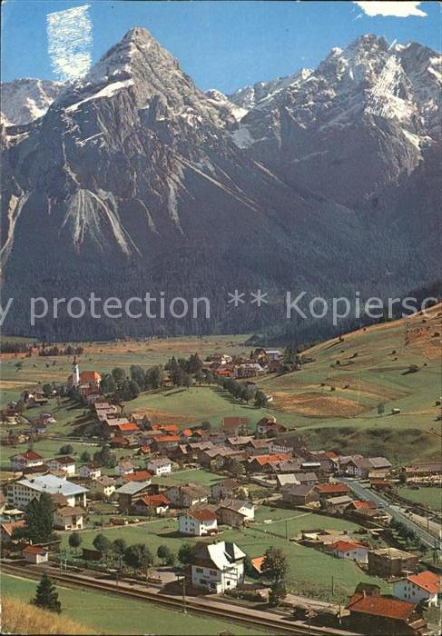 Lermoos Tirol Fliegeraufnahme mit Sonnenspitzen