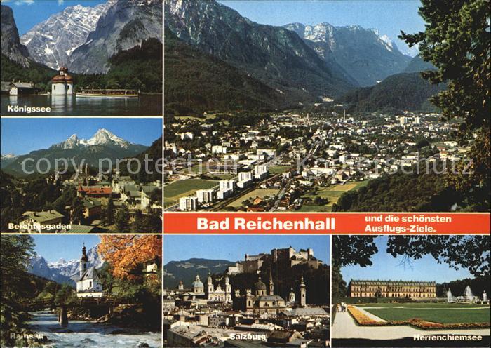 Bad Reichenhall Fliegeraufnahme Koenigsee Berchtesgaden Salzburg Herrenchiemsee