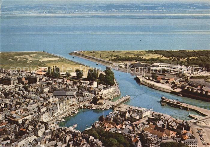 Honfleur Fliegeraufnahme mit Hafen